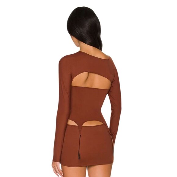 Miaou Womens Cinnamon Brown S Sleeves Long Sleeve Front Clip Sleeves Only - Picture 4 of 12